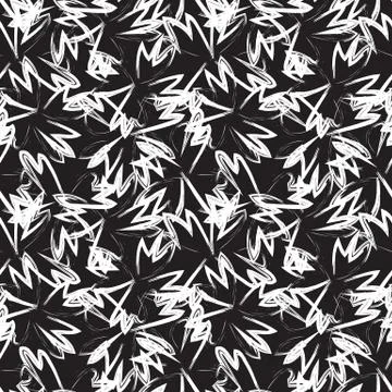 Abstract Brush Strokes Seamless Pattern Stock Illustration