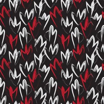 Abstract Brush Strokes Seamless Pattern Stock Illustration