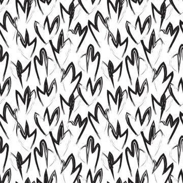 Abstract Brush Strokes Seamless Pattern Illustrazione stock
