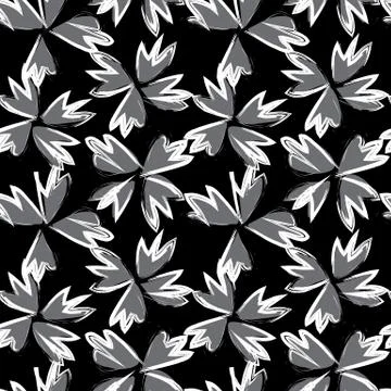 Abstract Brush Strokes Seamless Pattern Illustrazione stock