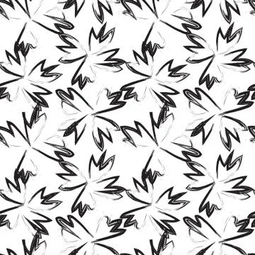 Abstract Brush Strokes Seamless Pattern Stock Illustration