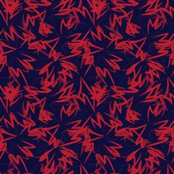 Abstract Brush Strokes Seamless Pattern Stock Illustration