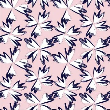 Abstract Brush Strokes Seamless Pattern Stock Illustration