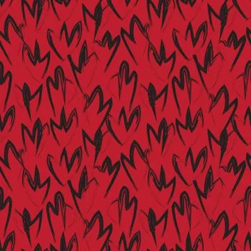 Abstract Brush Strokes Seamless Pattern Stock Illustration