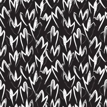 Abstract Brush Strokes Seamless Pattern Stock Illustration