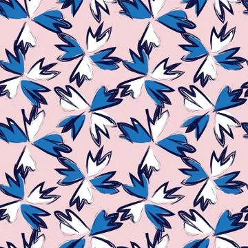 Abstract Brush Strokes Seamless Pattern Illustrazione stock