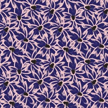 Abstract Brush Strokes Seamless Pattern Stock Illustration