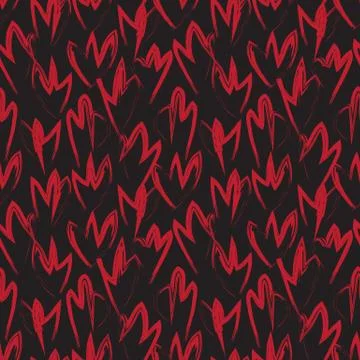 Abstract Brush Strokes Seamless Pattern Illustrazione stock