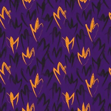Abstract Brush Strokes Seamless Pattern Illustrazione stock