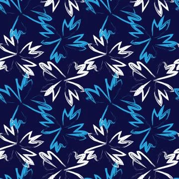 Abstract Brush Strokes Seamless Pattern Stock Illustration