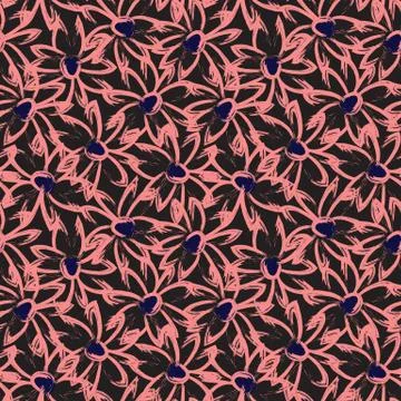 Abstract Brush Strokes Seamless Pattern Stock Illustration