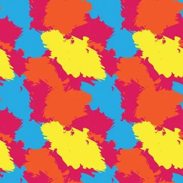 Abstract Brush Strokes Seamless Pattern Design Stock Illustration