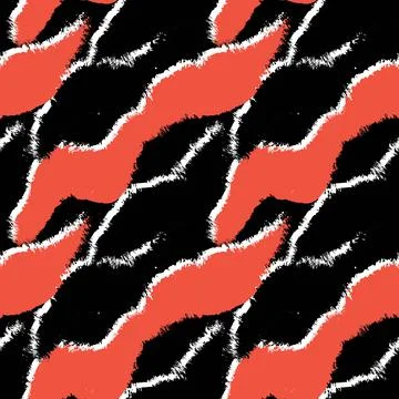 Abstract Brush Strokes Seamless Pattern Design Illustrazione stock