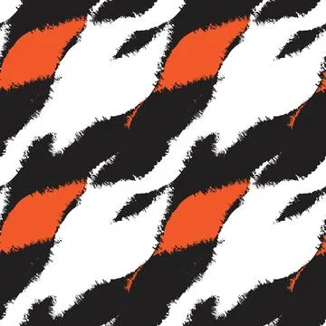 Abstract Brush Strokes Seamless Pattern Design Stock Illustration
