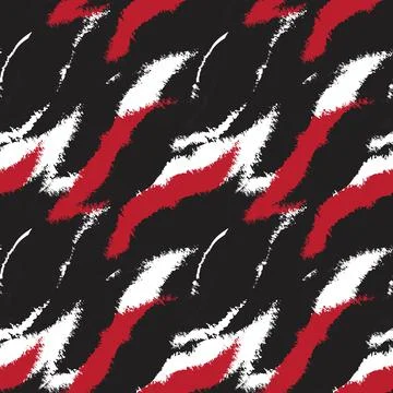 Abstract Brush Strokes Seamless Pattern Design Stock Illustration