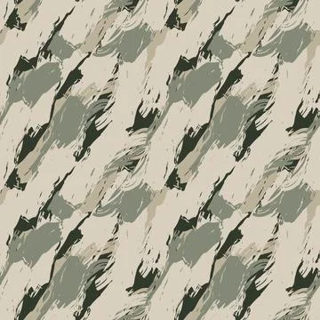 Abstract Brush Strokes Seamless Pattern Design Stock Illustration