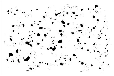 Abstract brush strokes set hand drawn vector illustration, shapeless ink Illustrazione stock