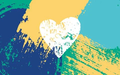 Abstract Brush Strokes Summer Design Stock Illustration