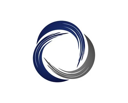Abstract brush vortex logo icon Stock Illustration