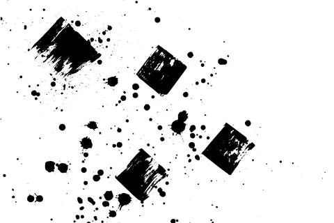 Abstract Brushstroke Vector Shape Set: Grunge Square Elements for Vintage 스톡 일러스트