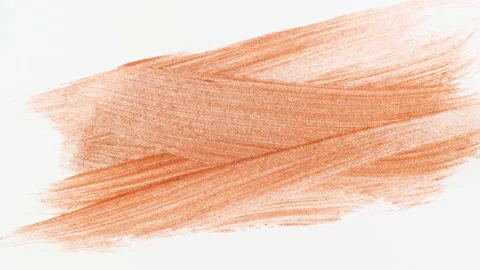 Abstract brushstrokes of paint brush applied isolated on a white background Vídeo Stock 168737973
