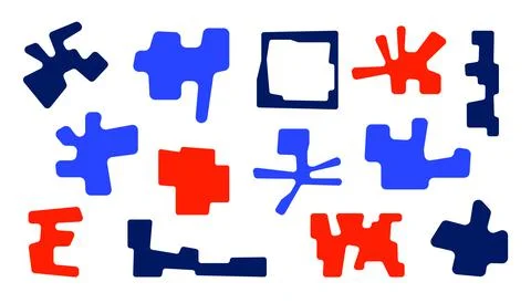 Abstract brutalist shapes Stock Illustration