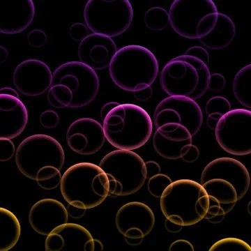 Abstract bubble background - illustration in rainbow colors Stock Illustration