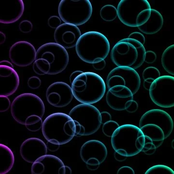 Abstract bubble background - illustration in rainbow colors Stock Illustration