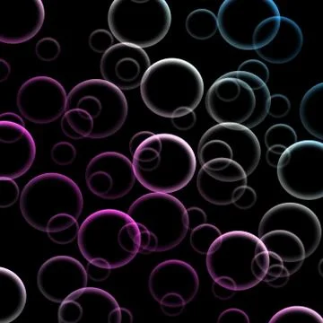 Abstract bubble background - illustration in rainbow colors Stock Illustration