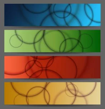Abstract bubble banner set Stock Illustration