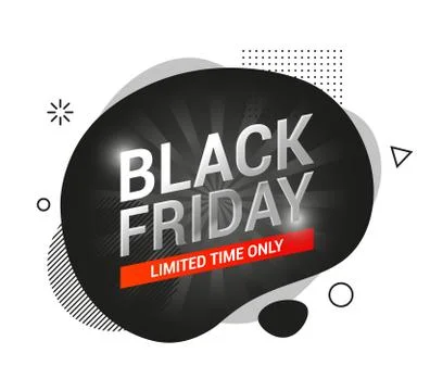 Abstract bubble for black friday. black geometric shape. Stock Illustration