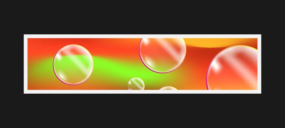 Abstract bubble blur gradient horizontal banner background Stock Illustration
