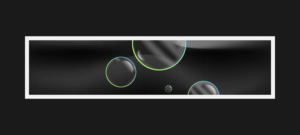 Abstract bubble blur gradient horizontal banner design Illustrazione stock