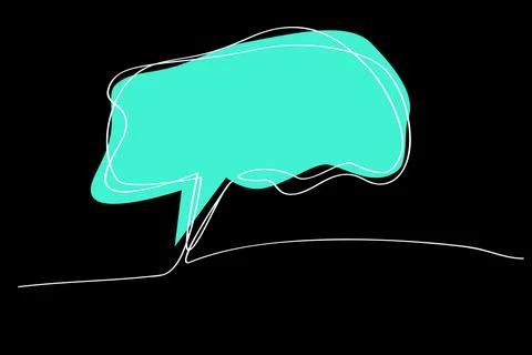 Abstract bubble chat simple vector single line bubble chat Stock Illustration
