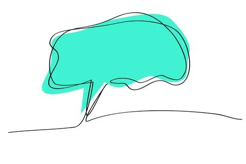 Abstract bubble chat simple vector single line bubble chat Stock Illustration