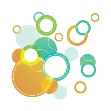 Abstract bubble colorful background design isolated flat illustration graphic Stock Illustration