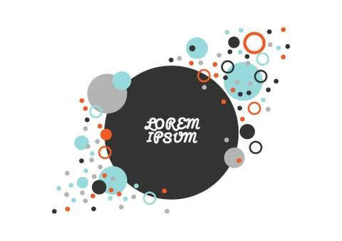 Abstract bubble graphic background. Dynamic composition with copy space. Stock Illustration