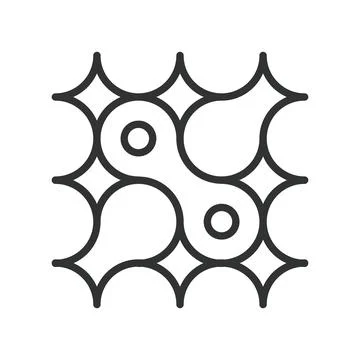 Abstract bubble grid, icon in line design. abstract, bubble, grid, pattern 스톡 일러스트