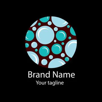 Abstract Bubble Pattern in a Circle Stock Illustration