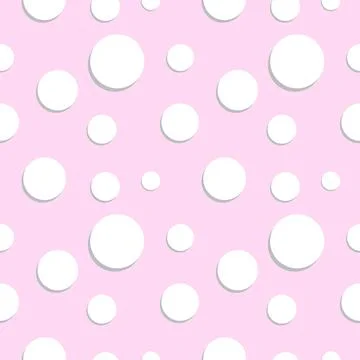 Abstract Bubble Seamless Pattern Design Template. White Ellipse Shape Ornam.. Stock Illustration
