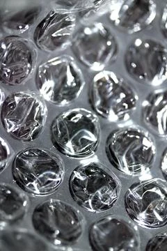 Abstract Bubble Wrap Plastic Circles Shiny Coloured Background Foto stock