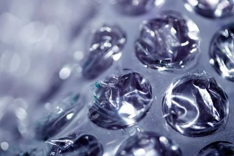 Abstract Bubble Wrap Plastic Circles Shiny Coloured Background Stock Photos