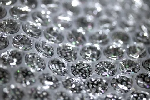 Abstract Bubble Wrap Plastic Circles Shiny Coloured Background Stock Photos