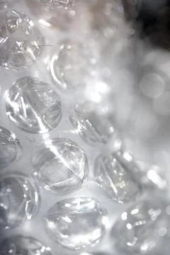 Abstract Bubble Wrap Plastic Circles Shiny Coloured Background Stock Photos