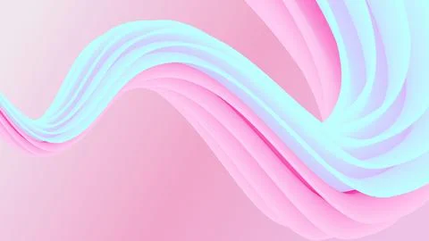 Abstract BubbleGum Wave Stock Illustration
