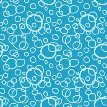 Abstract Bubbles and Circles Seamless Pattern Doodle Texture Illustrazione stock