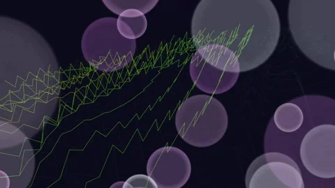 Abstract Bubbles and Financial Graph Data Visualization, Futuristic Digital.. Stock Footage 332494093