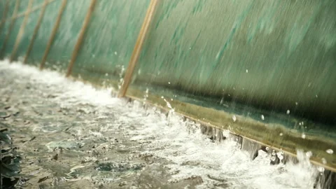 Abstract Bubbles and Ripples in Tokyo Water Installation Stock Footage 340117551