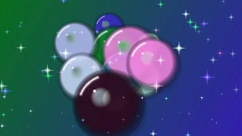 Abstract Bubbles and Stars on Gradient Background Stock Footage 332255647