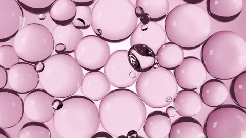 Abstract bubbles animation. Transparent glossy spheres or balls, water drops Video stock 278698021